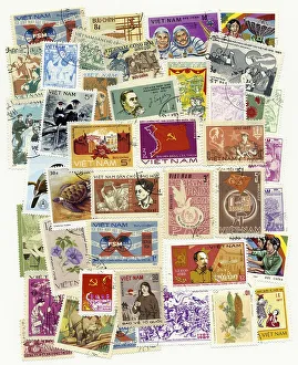 Historical stamps from Vietnam, Southeast Asia