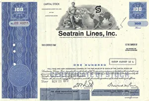 Historical stock certificate, American shipping company