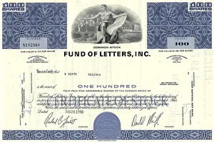 Historical stock certificate, banking and finance sector