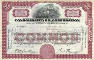 Historical stock certificate, oil company