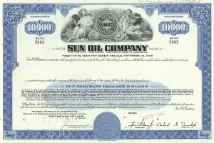 Historical stock certificate of an oil and gas company