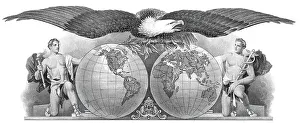 Historical stock certificate, detail of the vignette