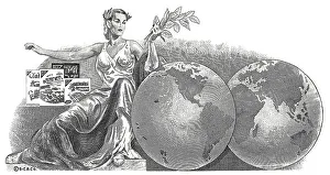 Historical stock certificate, detail of the vignette