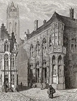 Historical town hall in Ghent, 18th century