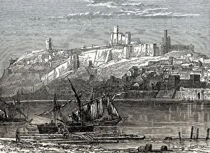 Historical view of Badajoz, early 19th century