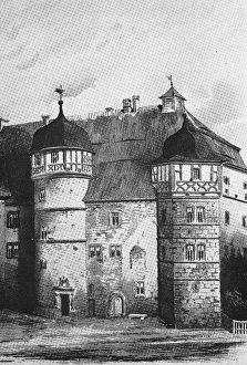 Historical view of Bundorf Castle, c