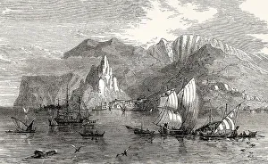 Historical view of Elba, Mediterranean island in Tuscany