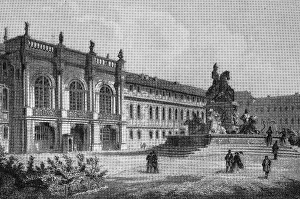 Historical view, New Palace in Bayreuth