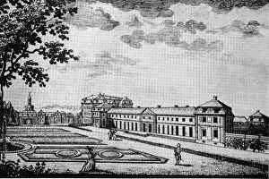 Historical view of Unterschwaningen Castle