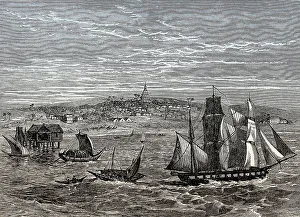 Historical view of Yangon also known as Rangoon