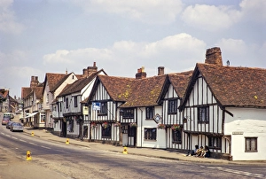 Historische mittelalterliche Gebaeude, Swan Hotel, Lavenham, Suffolk, England, UK, Juli 1972