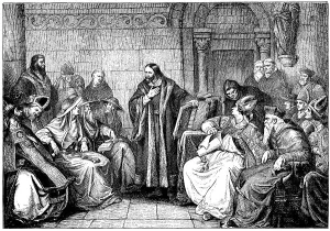 Historische Zeichnung, Jan Hus oder Johannes Huss