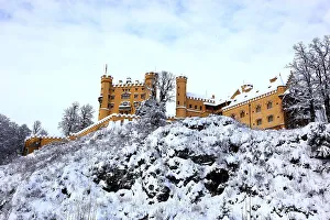 Hohenschwangau Castle in winter