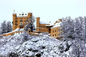 Hohenschwangau Castle in winter