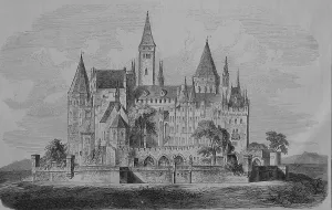 Hohenzollern Castle, 1870, historic illustration