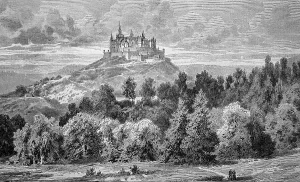 Hohenzollern Castle in 1880, Baden-Wuerttemberg