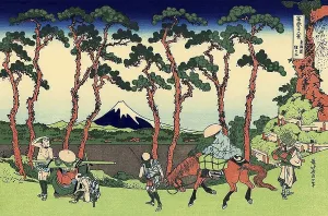 In Hokusai's Hodogaya on the Tokaido Road