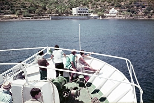 Holiday on Kos, Greece 1970s People boat trip