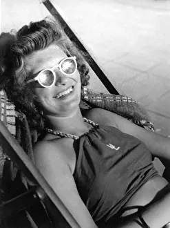 Holiday, Woman Sunning Herself on a Deckchair