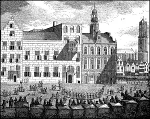 Holland, the Town Hall of Utrecht at the time of the peace negotiations in 1712