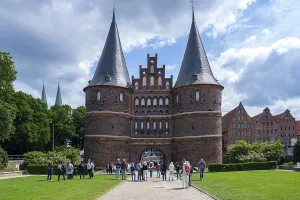 The Holsten Gate with its characteristic towers