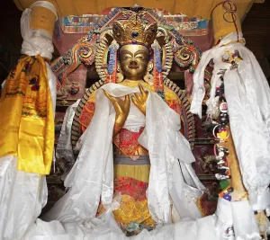 Holy figure with prayer cloths