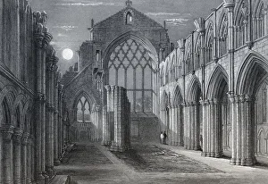 Holyrood Abbey, a ruined abbey of the Canons Regular in Edinburgh