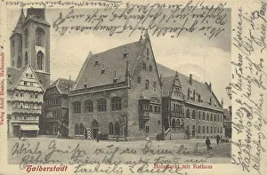 Holzmarkt with town hall, Halberstadt