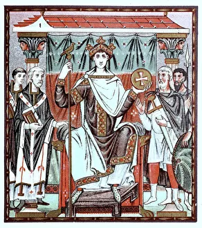Homage to the Emperor, Otto III of the House of Ottonians was Roman-German King from 983 and Emperor from 996