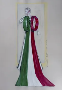 Homage to the Italian national flag