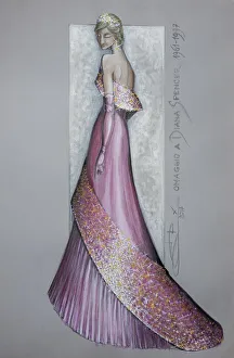 Homage to Lady Di evening dress