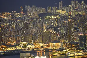 Hong Kong night view seen from Victoria Peak