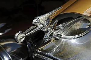 Hood ornament of a vintage car
