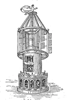 Mill with horizontal windmill from 1880