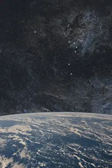 Horologium star constellation, Night sky