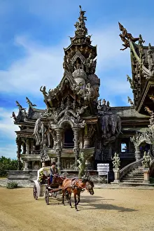 Horse carriage at Sanctuary of Truth Temple