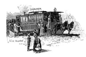 In the horse-drawn tram all occupied