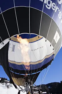 Hot air balloon taking off, Filzmoos