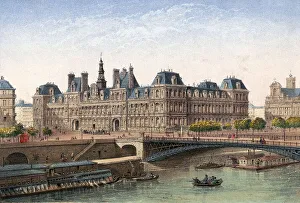 Hotel de Ville, City Hall, Paris in the 19th century