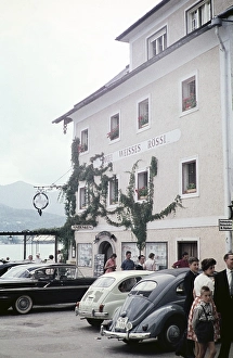 Hotel Weisses Rossl, White Horse Inn, Wolfgangsee, St. Wolfgang im Salzkammergut, Austria, Europe 1960, Europe