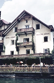 Hotel Weisses Rossl, White Horse Inn, Wolfgangsee, St. Wolfgang im Salzkammergut, Austria, Europe 1960, Europe