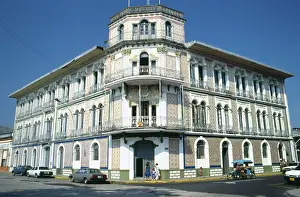 House clad with glazed bricks in Iquitos on the Amazon