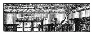 House cleaning, historical illustration from: Emmi Conradi-Stahl: Wie Gritli haushalten lernt