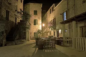 House facades and cafes, Stari Grad