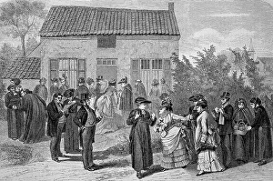 In front of the house of Louise Lateau in Bois d Haine