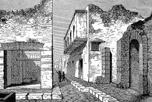 House in Pompeii with preserved upper storey