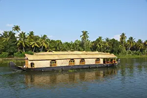 Houseboat on Kerala backwaters. Kerala, India