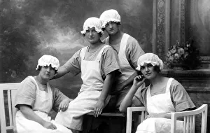 Housekeeping, four housemaids, 1910s