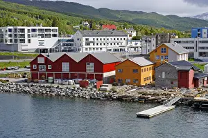 Houses at the Tromsoysundet, Tromso
