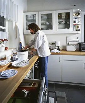 The housework of a housewife, here on 01